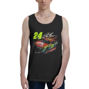 William Byron 24 Men Sleeveless Garment Sport T-Shirt Athletic Undershirt Tank Top Shirt Quick Dry Men's Tee Black