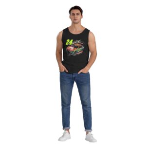 William Byron 24 Men Sleeveless Garment Sport T-Shirt Athletic Undershirt Tank Top Shirt Quick Dry Men's Tee Black