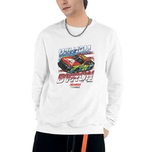 YINFA William Byron 24 Crewneck Sweatshirt Hoodie Pullover Long Sleeve Loose Lightweight Sport unisex White