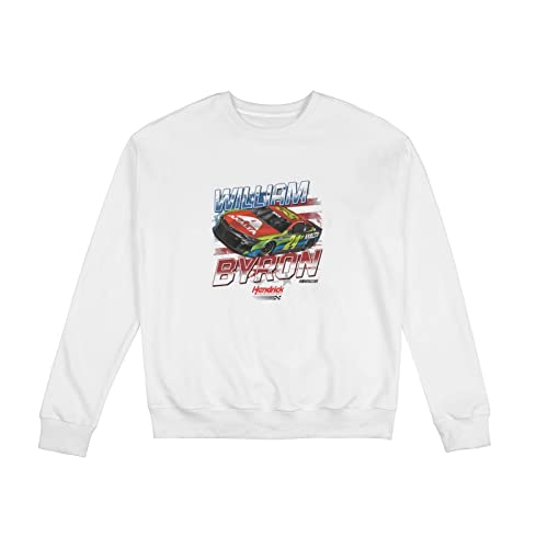 YINFA William Byron 24 Crewneck Sweatshirt Hoodie Pullover Long Sleeve Loose Lightweight Sport unisex White