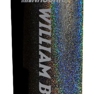 R and R Imports NASCAR #24 William Byron 20 oz Insulated Stainless Steel Skinny Tumbler Rainbow Glitter Black