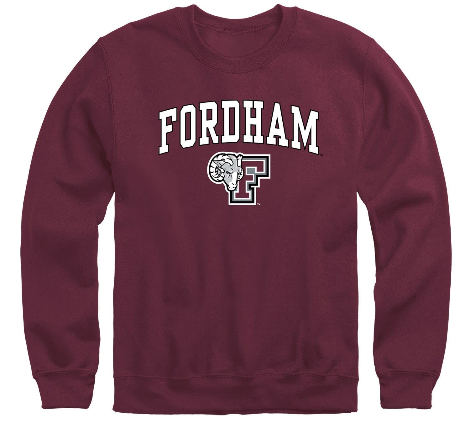 Barnesmith Fordham University Adult Unisex Crewneck Sweatshirt, Spirit, Maroon, Small