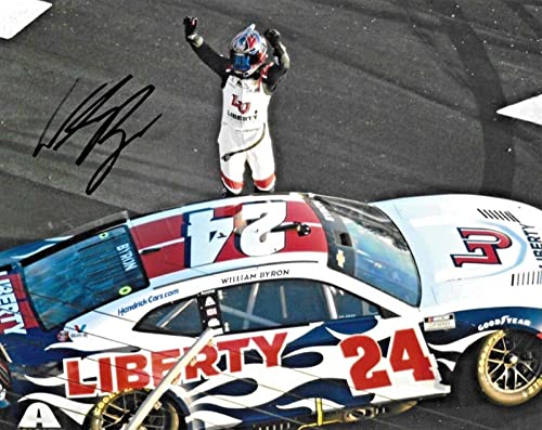 2022 William Byron Atlanta Folds Win NASCAR Signed Auto 8x10 Photo W/COA #3 - Autographed NASCAR Photos