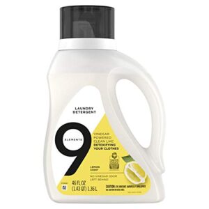 9 Elements Liquid Laundry Detergent, Lemon Scent, 46 Oz, 46 Fl Oz