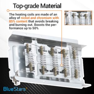 BlueStars 279838 W10724237 Dryer Heating Element 3387134 3977767 Thermostat 3392519 3977393 Thermal Fuse Kit - For Whirlpool Kenmore Roper Amana Dryers NED4655EW1 MEDX655DW1 8565582 3403585 AP3094254