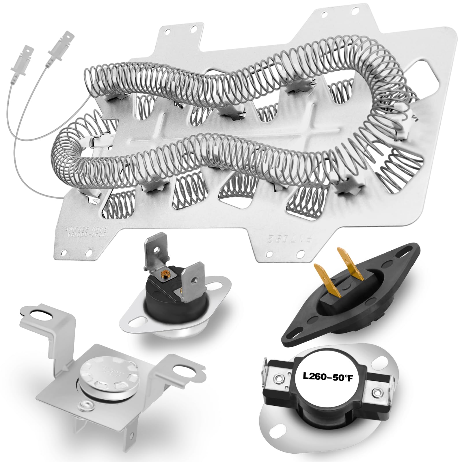 【Upgraded】DC47-00019A Dryer Heating Element for Samsung DV45H7000EW/A2 DV40J3000EW/A2 DV42H5000EW/A3 DVE50M7450W/A3 DV42H5200EW/A3 DV48H7400EW/A2 DVE50R5400V/A3 DV42H5200EP/A3