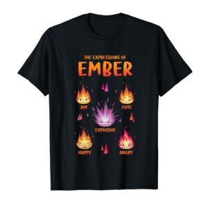 Disney Pixar Elemental The Expressions Of Ember Poster T-Shirt