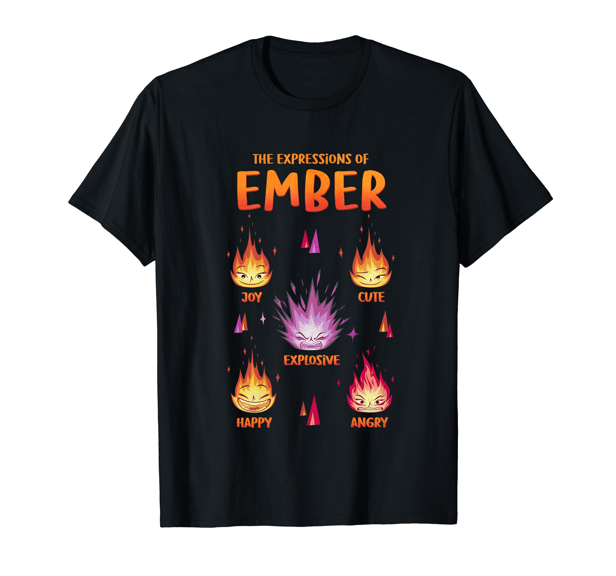 Disney Pixar Elemental The Expressions Of Ember Poster T-Shirt