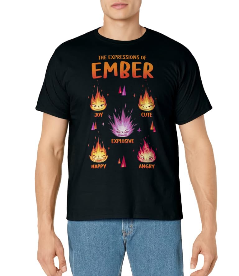 Disney Pixar Elemental The Expressions Of Ember Poster T-Shirt