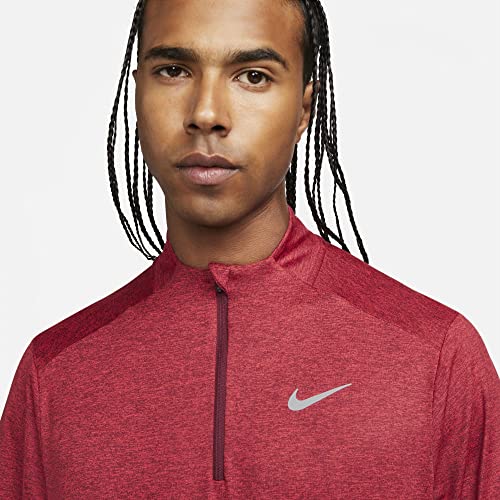 Nike Dri-FIT Element Men's 1/4-Zip Running Top (as1, Alpha, l, Regular, Regular, Dark Beetroot/University Red)