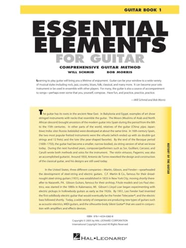 Essential Elements for Guitar - Book 1: Comprehensive Guitar Method