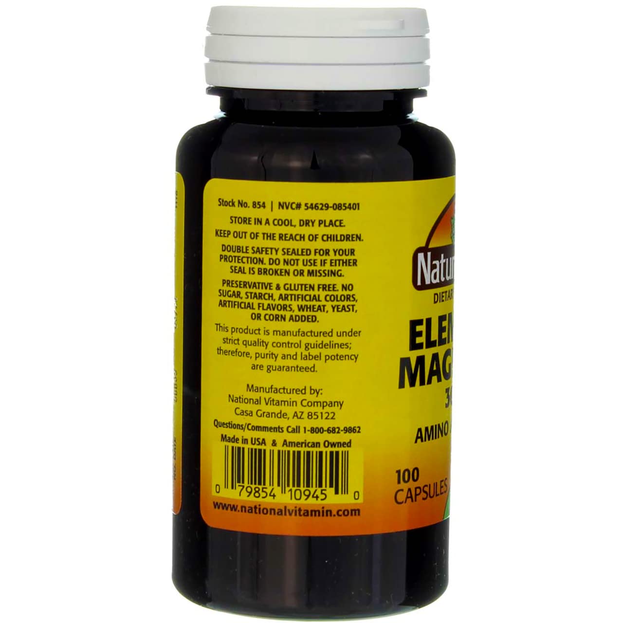 Nature's Blend Elemental Magnesium Amino Acid Chelate 300 mg, 100 Count