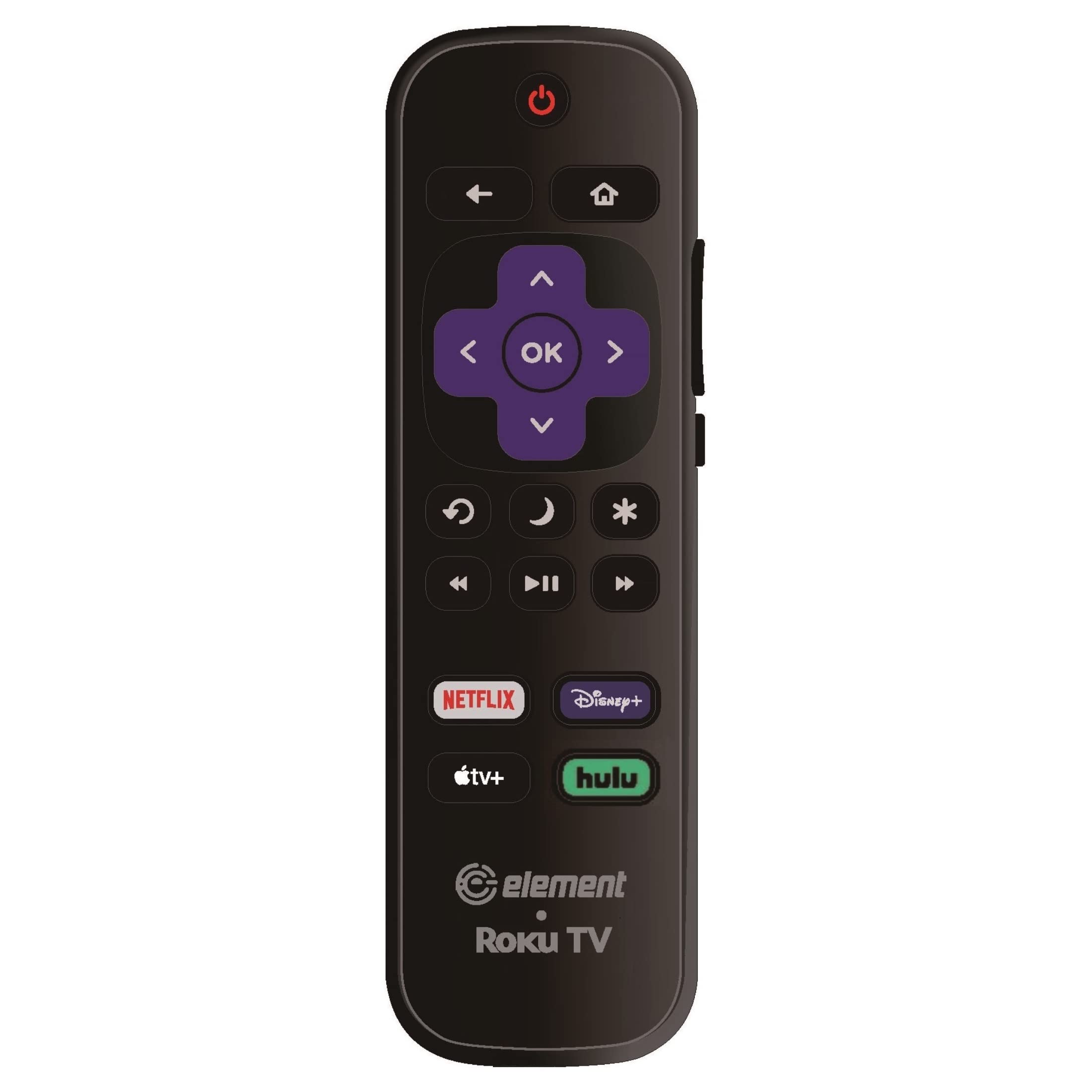 OEM Replacement Remote Control Compatible with All Element Roku TV Smart 4K Ultra HDTV 【Only Works with Element Roku TV, Not for Roku Stick and Roku Box】 (Netflix/Disney Plus/Apple TV+ / Hulu)