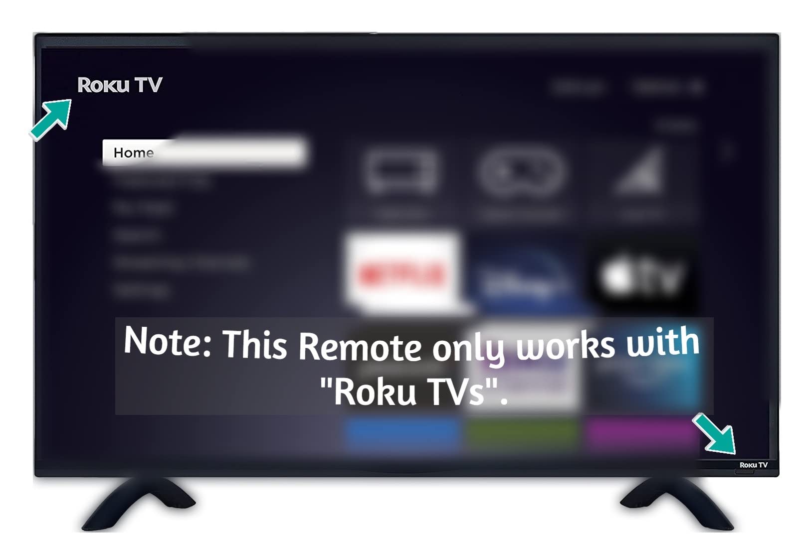 OEM Replacement Remote Control Compatible with All Element Roku TV Smart 4K Ultra HDTV 【Only Works with Element Roku TV, Not for Roku Stick and Roku Box】 (Netflix/Disney Plus/Apple TV+ / Hulu)