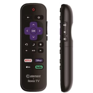 OEM Replacement Remote Control Compatible with All Element Roku TV Smart 4K Ultra HDTV 【Only Works with Element Roku TV, Not for Roku Stick and Roku Box】 (Netflix/Disney Plus/Apple TV+ / Hulu)