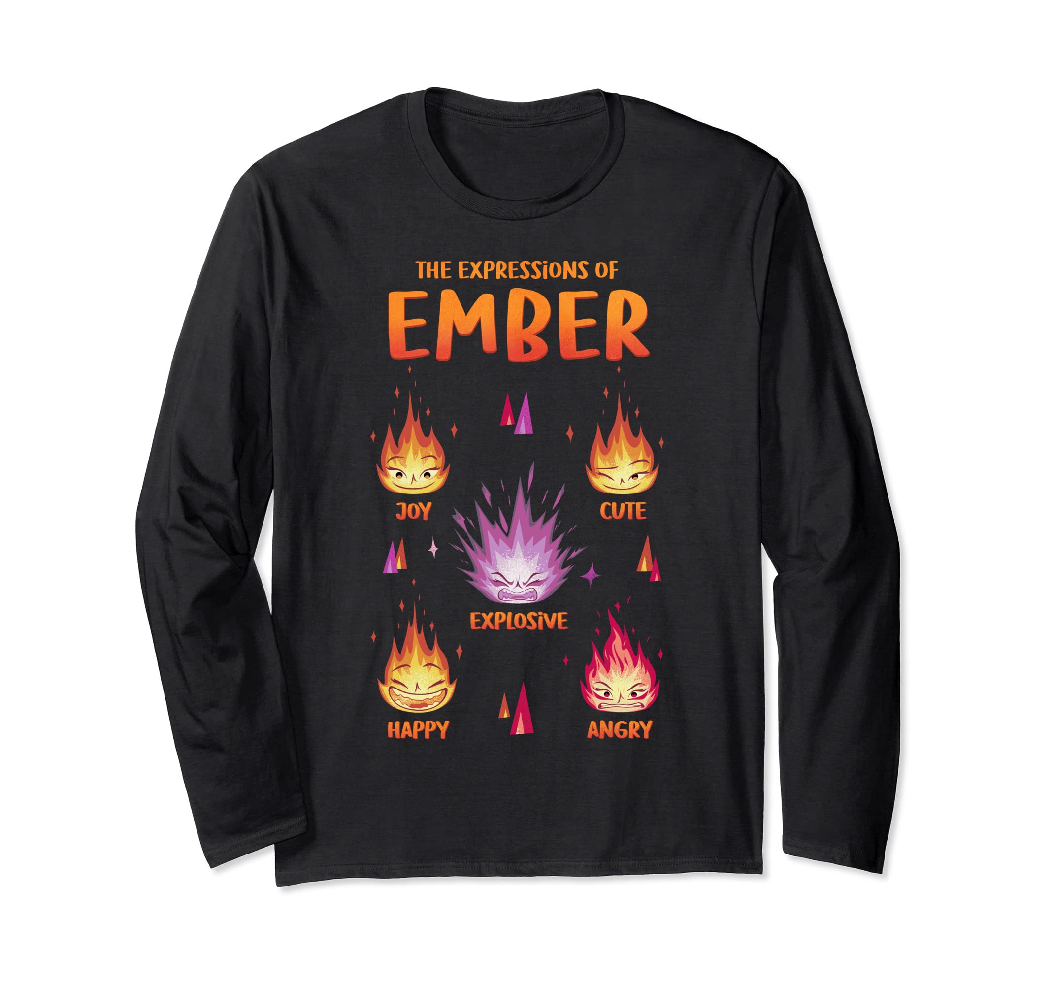 Disney Pixar Elemental The Expressions Of Ember Poster Long Sleeve T-Shirt