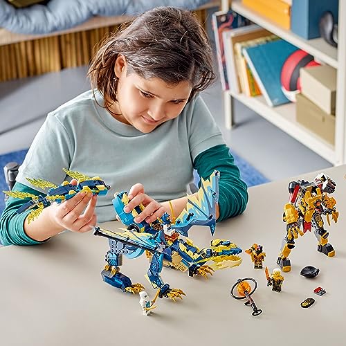 LEGO NINJAGO Elemental Dragon vs. The Empress Mech 71796 Building Toy Set, Features a Dragon, Mech, Ninja Flyer and 6 Minifigures, Gift for Boys and Girls Ages 9+ Who Love Ninja Warriors