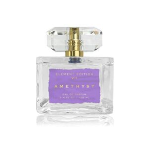 tru fragrance beauty element edition women's perfume spray - amethyst, 3.4 oz 100 ml - inspired by the effervescence of champagne, creamy sandalwood and musks
