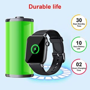 GT HITGX Smart Watch with Voice Control 1.72" Fitness Tracker Smartwatches 100+ Sports Modes Smart Watches for Men Women Watch for iOS Android (Answer/Calls)