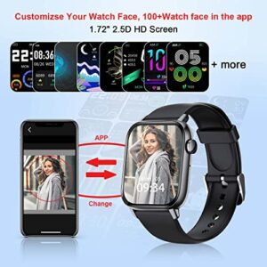 GT HITGX Smart Watch with Voice Control 1.72" Fitness Tracker Smartwatches 100+ Sports Modes Smart Watches for Men Women Watch for iOS Android (Answer/Calls)