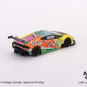 True Scale Miniatures Model Car Compatible with Lamborghini Huracán GT3 EVO #19 Gear Racing 2020 IMSA Daytona 24 Hrs 1/64 Diecast Model Car MGT00552