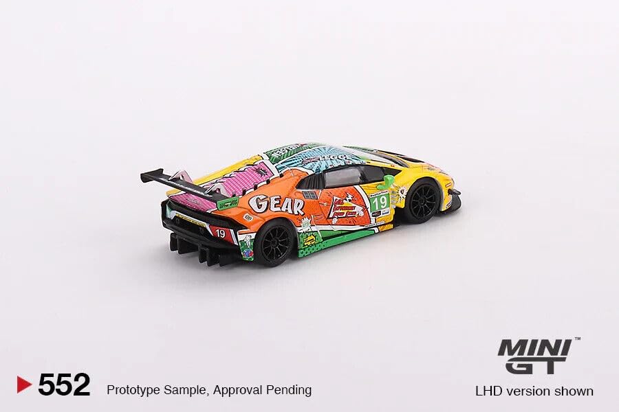 True Scale Miniatures Model Car Compatible with Lamborghini Huracán GT3 EVO #19 Gear Racing 2020 IMSA Daytona 24 Hrs 1/64 Diecast Model Car MGT00552