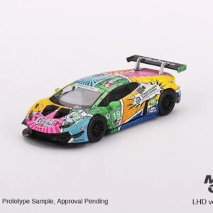 True Scale Miniatures Model Car Compatible with Lamborghini Huracán GT3 EVO #19 Gear Racing 2020 IMSA Daytona 24 Hrs 1/64 Diecast Model Car MGT00552