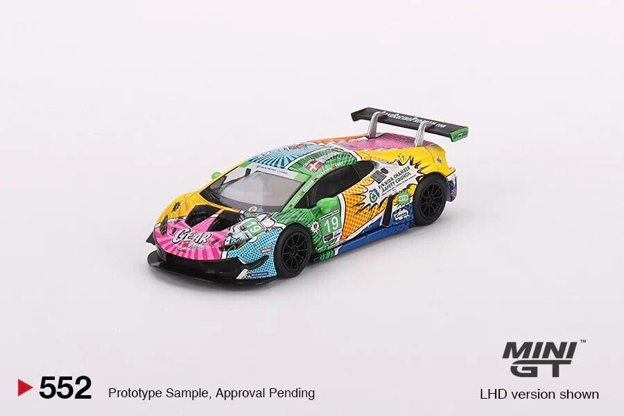 True Scale Miniatures Model Car Compatible with Lamborghini Huracán GT3 EVO #19 Gear Racing 2020 IMSA Daytona 24 Hrs 1/64 Diecast Model Car MGT00552