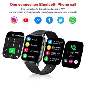 GT HITGX Smart Watch 1.72" Fitness Tracker Smart Watches for Women with Voice Control 300mAh Smartwatch 100+ Sports Modes Watch Pedometer for iphone Android Phones watch (Answer/Calls)