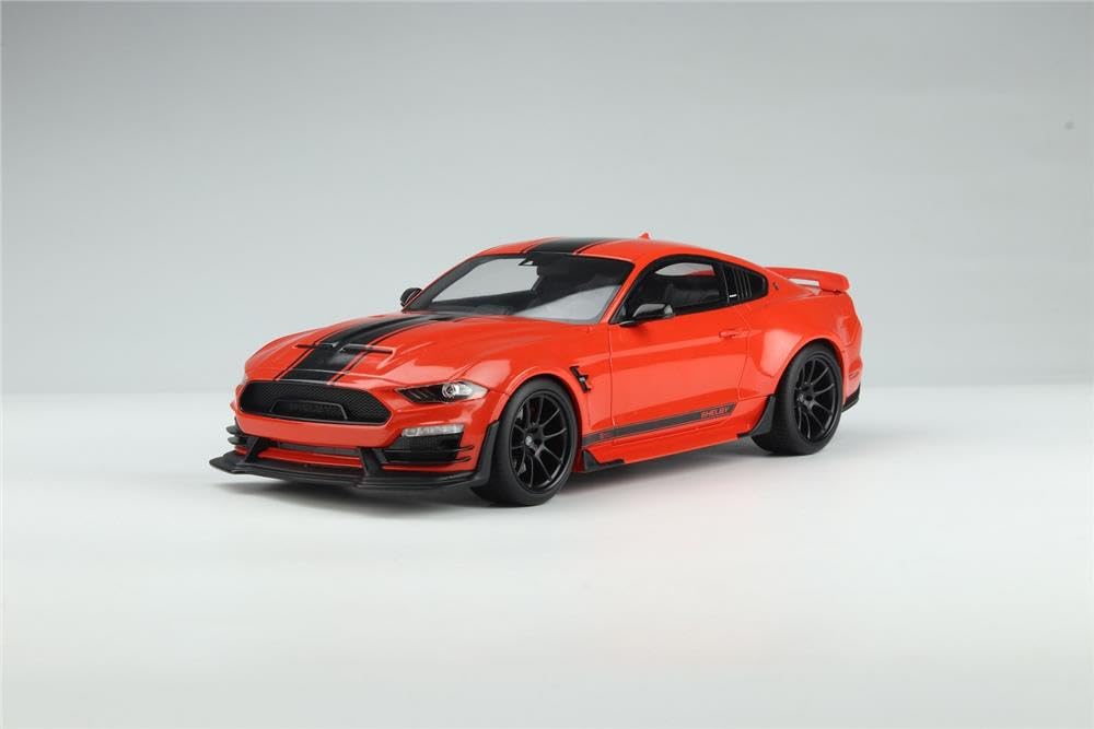 2021 Super Snake Coupe Red with Black Stripes USA Exclusive Series 1/18 Model Car by GT Spirit for Acme US058