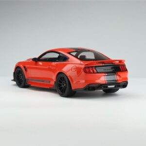 2021 Super Snake Coupe Red with Black Stripes USA Exclusive Series 1/18 Model Car by GT Spirit for Acme US058