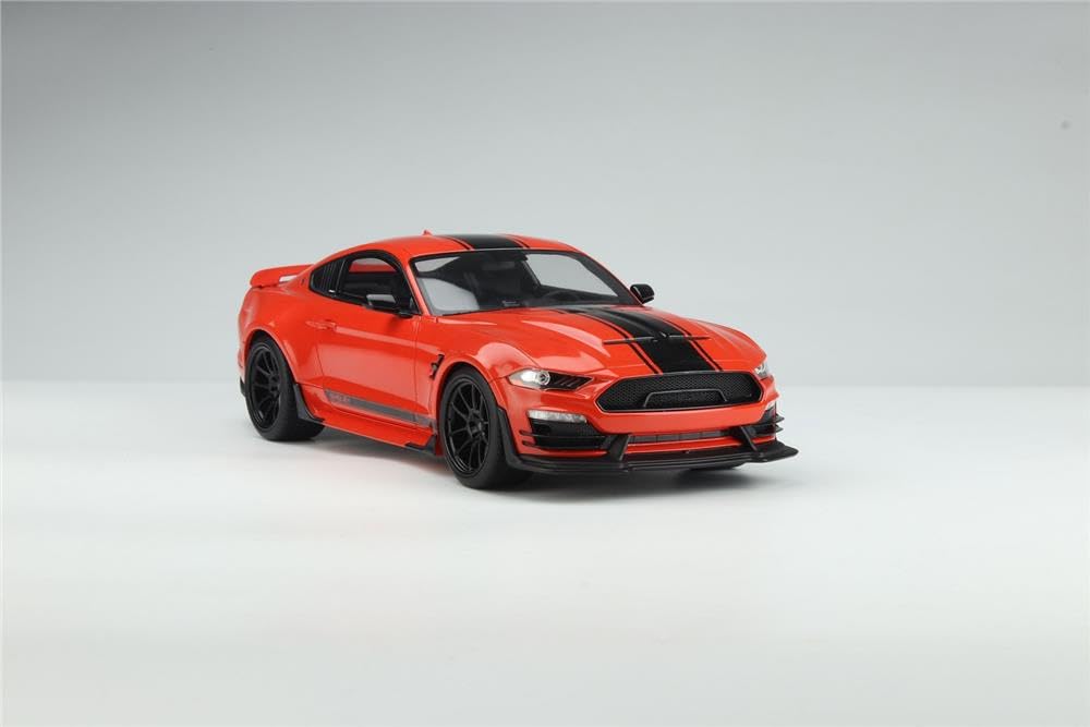 2021 Super Snake Coupe Red with Black Stripes USA Exclusive Series 1/18 Model Car by GT Spirit for Acme US058