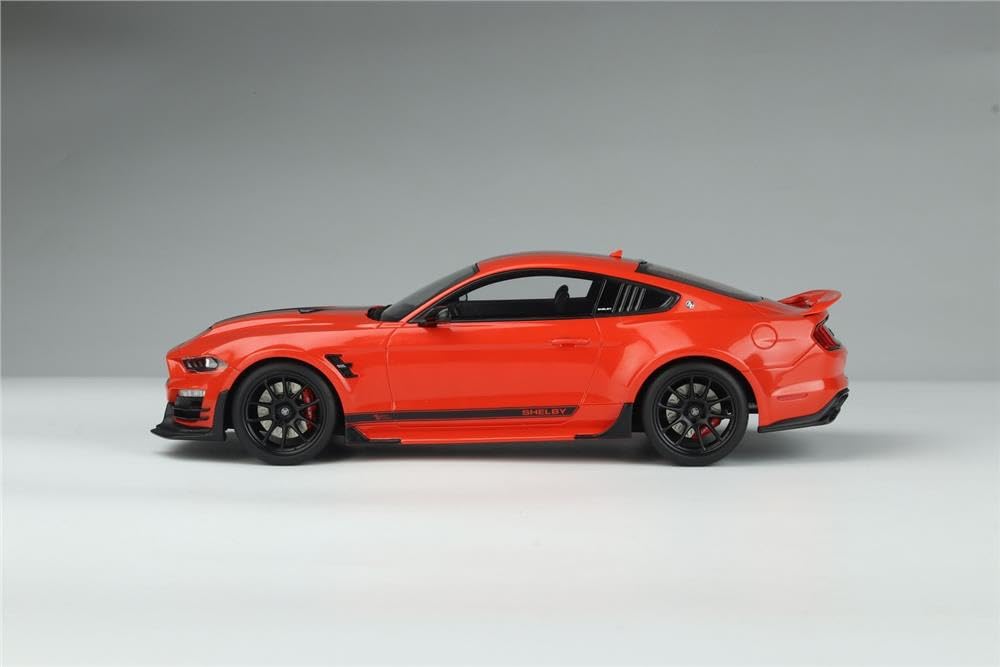 2021 Super Snake Coupe Red with Black Stripes USA Exclusive Series 1/18 Model Car by GT Spirit for Acme US058