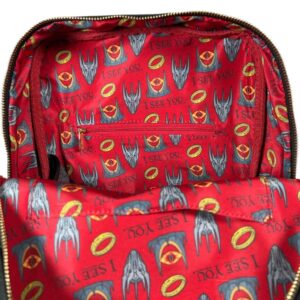 Loungefly GT Exclusive Lord of the Rings Sauron AOP Canvas Mini Backpack