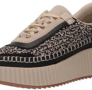 Dolce Vita Women's DOLEN Sneaker, White/Black, 8.5