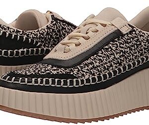 Dolce Vita Women's DOLEN Sneaker, White/Black, 8.5