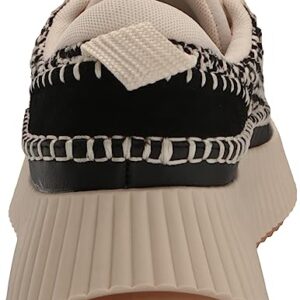 Dolce Vita Women's DOLEN Sneaker, White/Black, 8.5