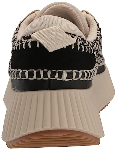 Dolce Vita Women's DOLEN Sneaker, White/Black, 8.5