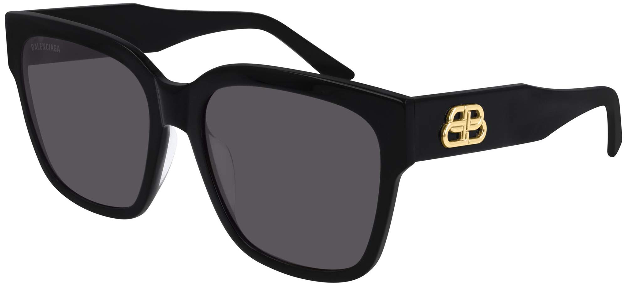 Balenciaga Square Sunglasses BB0056S 001 Black/Gold 55mm