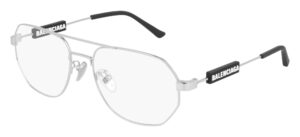 balenciaga bb0117o silver 57/18/145 unisex eyewear frame