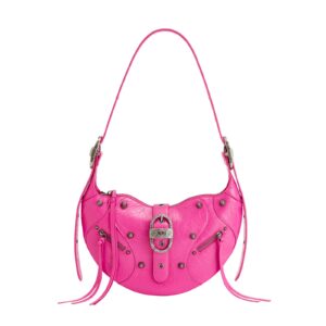 jw pei women's tessa crushed shoulder bag - bright pink