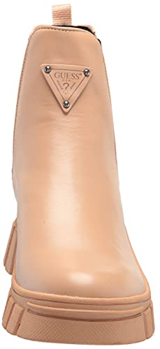 GUESS Women's HESTIA Combat Boot, Nude, 7.5