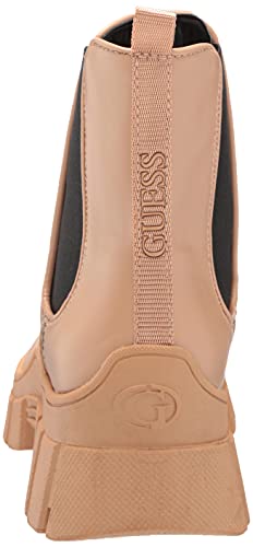 GUESS Women's HESTIA Combat Boot, Nude, 7.5