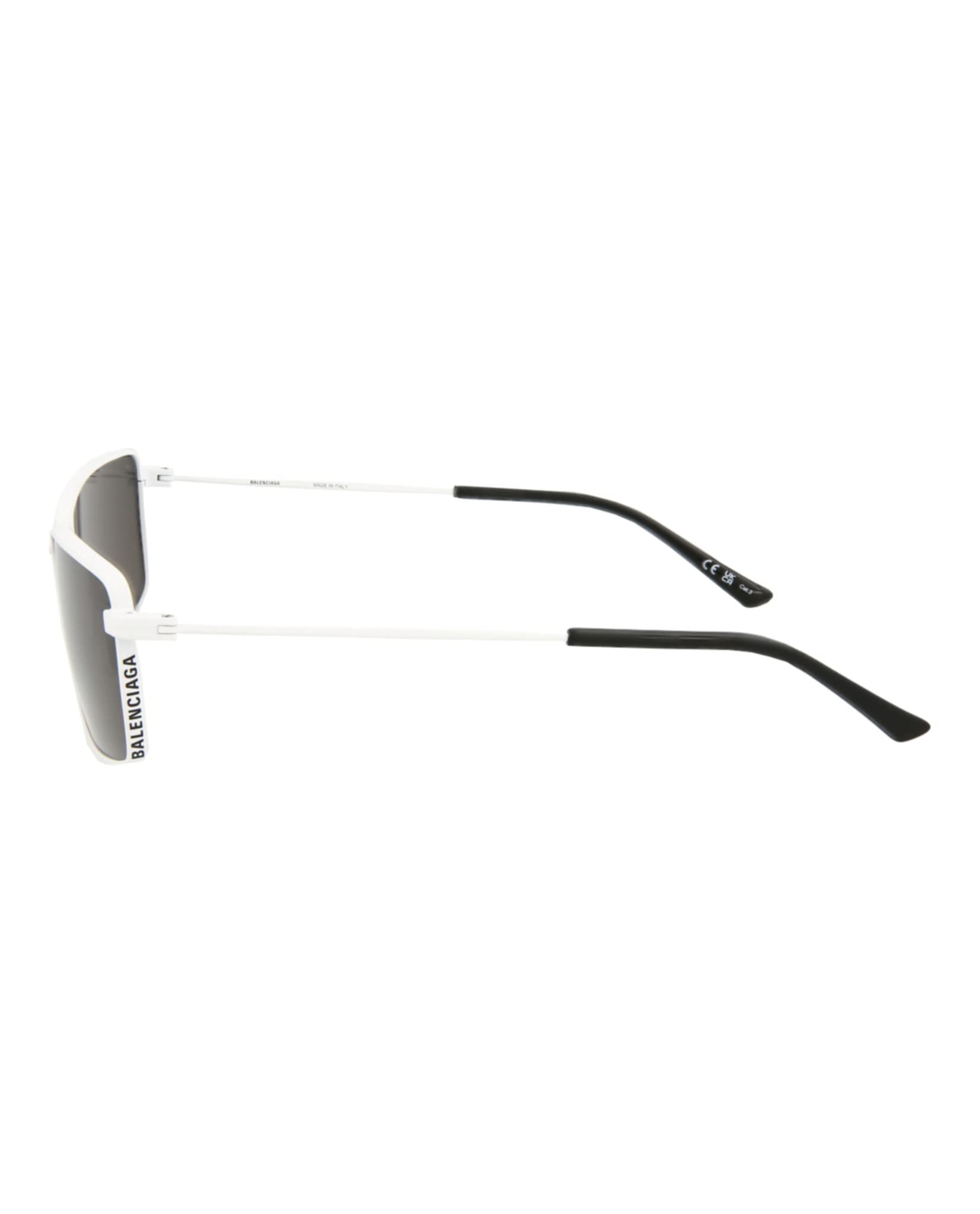 Balenciaga Square/Rectangle Sunglasses White White Grey Luxury Eyewear Made In Italy Metal Frame Designer Fashion for Everyday Luxury