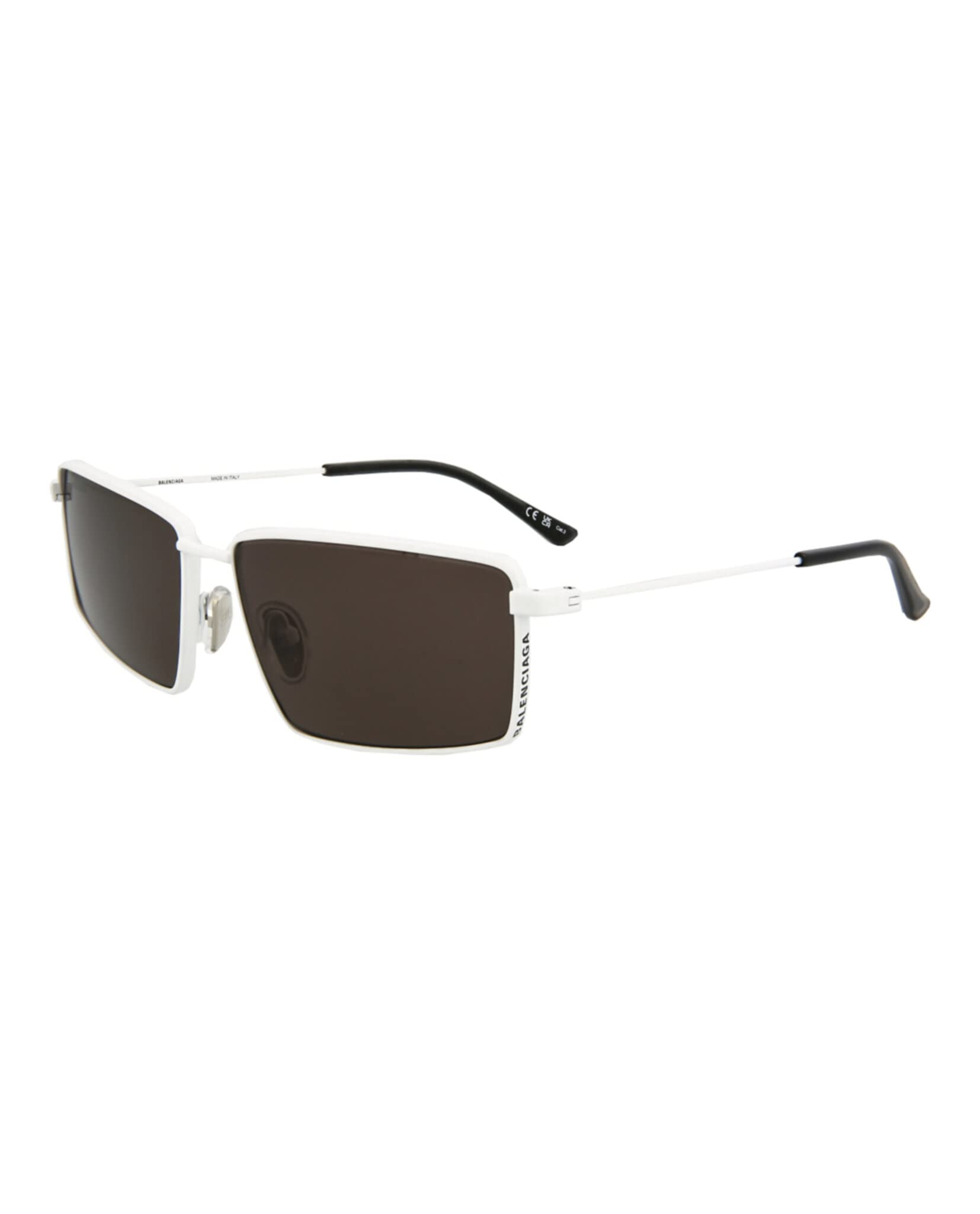 Balenciaga Square/Rectangle Sunglasses White White Grey Luxury Eyewear Made In Italy Metal Frame Designer Fashion for Everyday Luxury