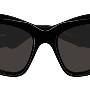 Balenciaga Women's Sporty Wrap Sunglasses, Black-Black-Grey, One Size