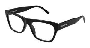 balenciaga bb0308o black 54/18/145 unisex adults eyewear frame