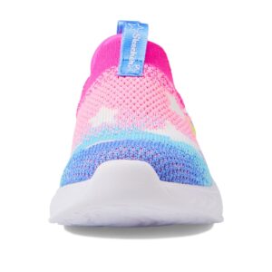 Skechers Kids Unicorn Dreams-Sherbert STA Sneaker, Hot Pink/Multi, 3 US Unisex Little Kid