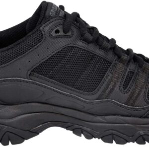 Skechers Men's After Burn Memory Fit - Strike Off Lace-Up Sneaker, Black/Black 13 XW US