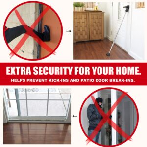 Door Security Bar, SECURITYMAN 2 in 1 Adjustable Door Stoppers Security Bar & Sliding Door Security Bar - Heavy Duty Door Lock Stick Jammer for Apartment, Dorm, Front Door Inside